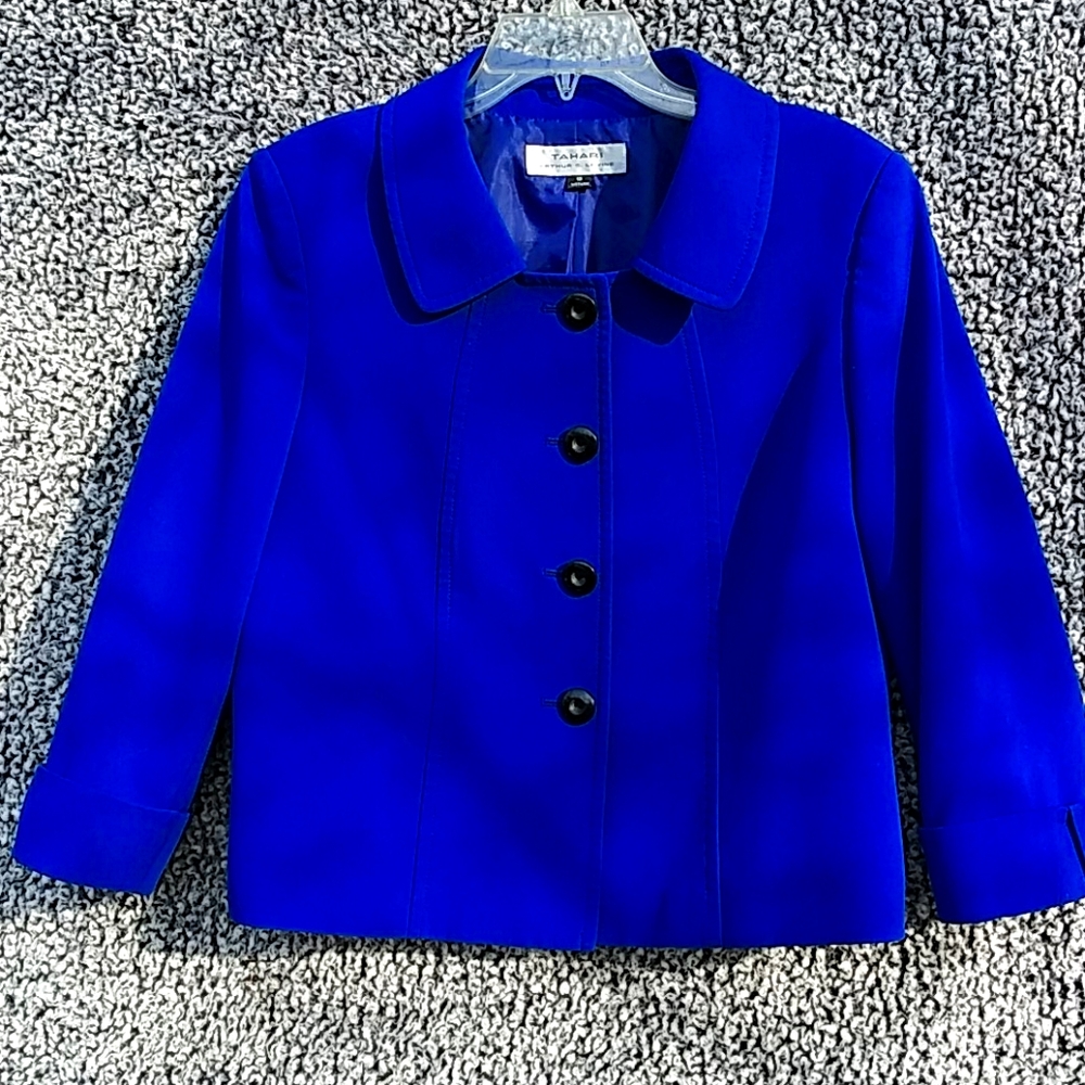 TAHARI CLASSIC BLUE BLAZER NWOT